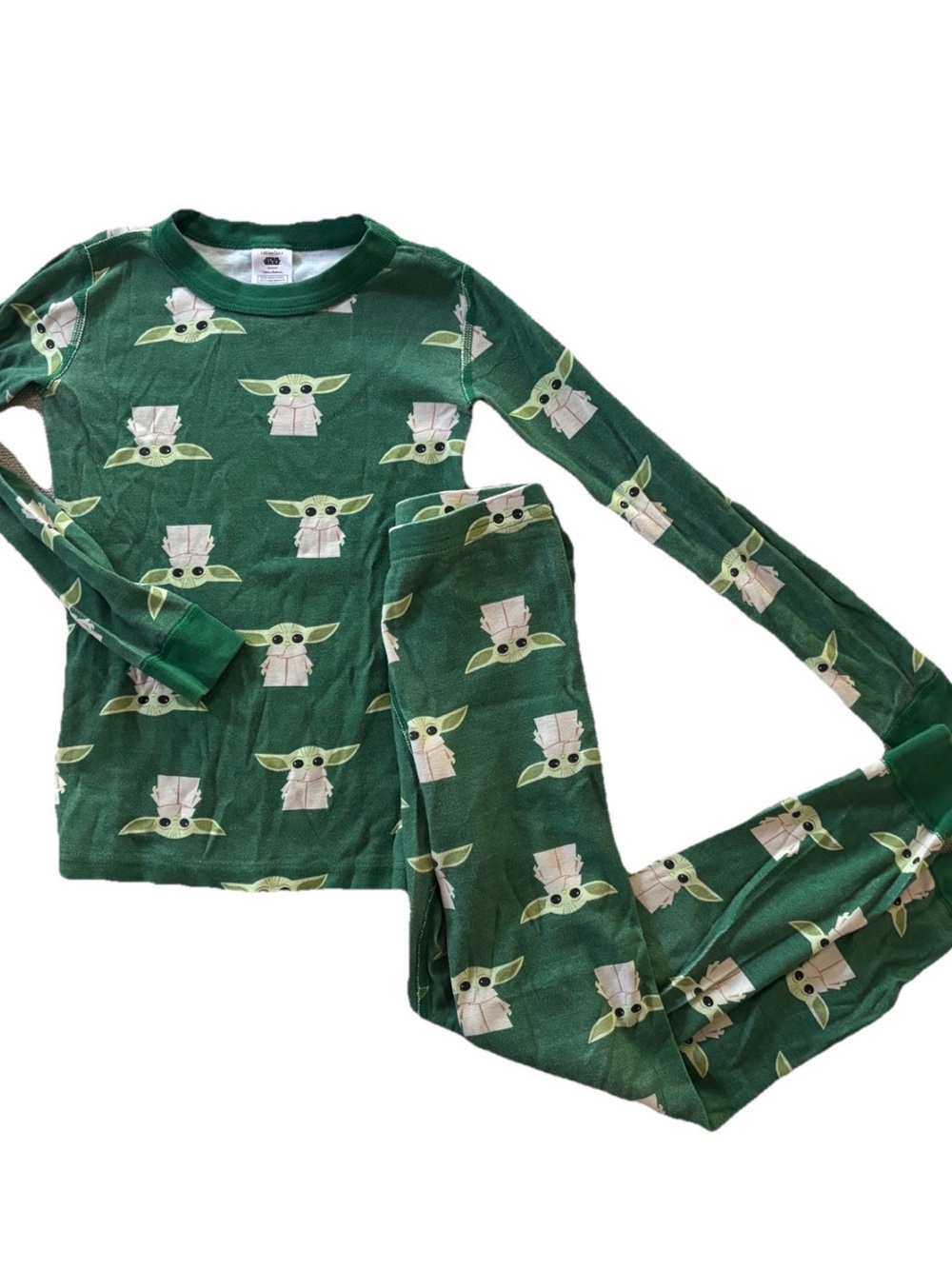 Hanna Andersson x Star Wars Size 8 Grogu Baby Yoda Pajama Set Organic Cotton